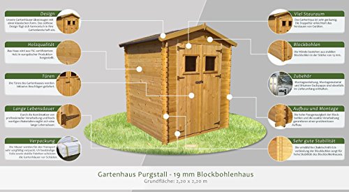 Gartenhaus Holz Purgstall - 220 x 220 cm