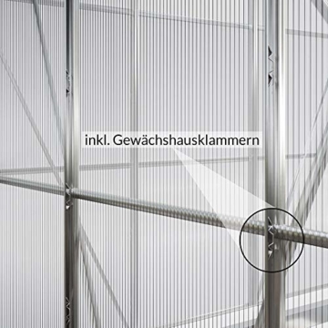 Deuba Aluminium Gewächshaus 190x195cm