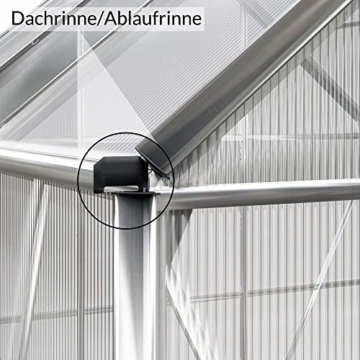 Deuba Aluminium Gewächshaus 190x195cm