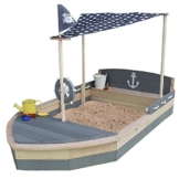 Sandkasten Boot Krabbe XXL aus Holz Schiff